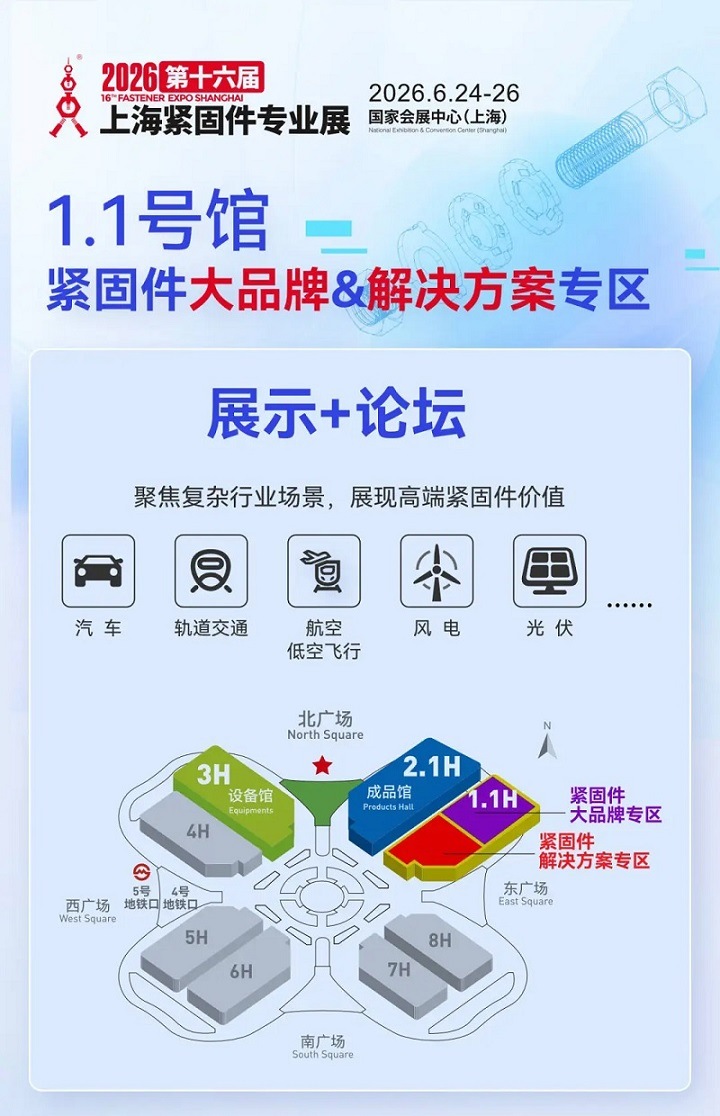 2026年第十六屆上海緊固件專(zhuān)業(yè)展覽會(huì)FES(www.hnhuay.cn)